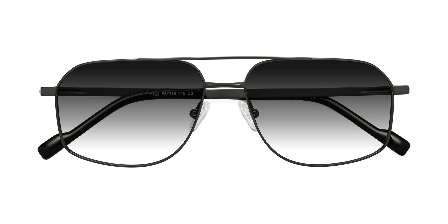 Folded Front of Perine in Gunmetal with Gray Gradient Lenses
