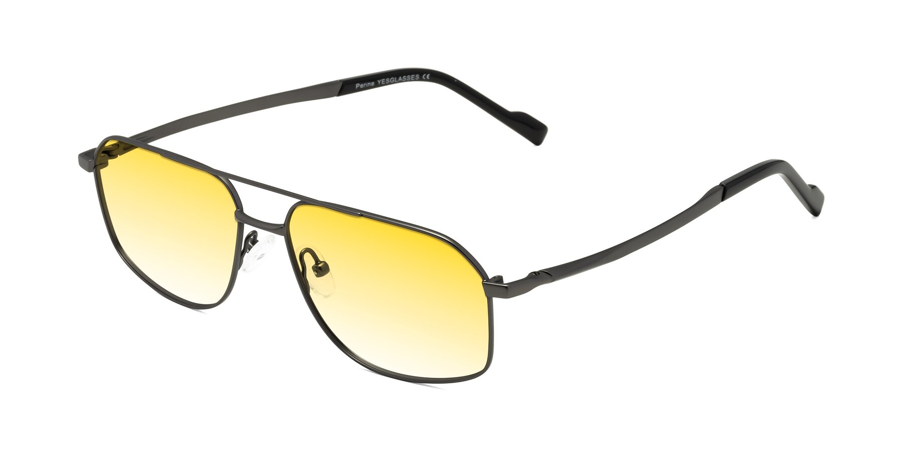 Angle of Perine in Gunmetal with Yellow Gradient Lenses