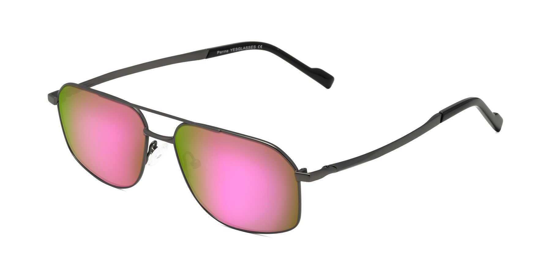 Angle of Perine in Gunmetal with Pink Mirrored Lenses