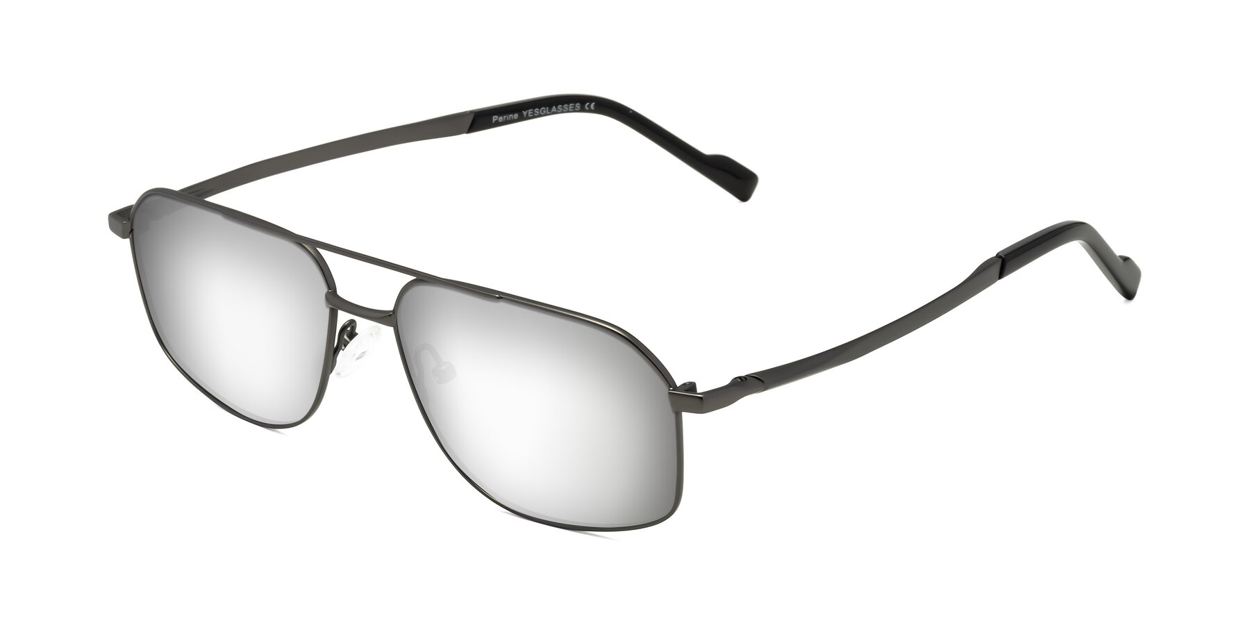 Angle of Perine in Gunmetal with Silver Mirrored Lenses