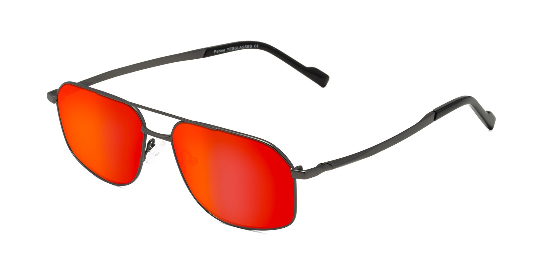 Angle of Perine in Gunmetal with Red Gold Mirrored Lenses