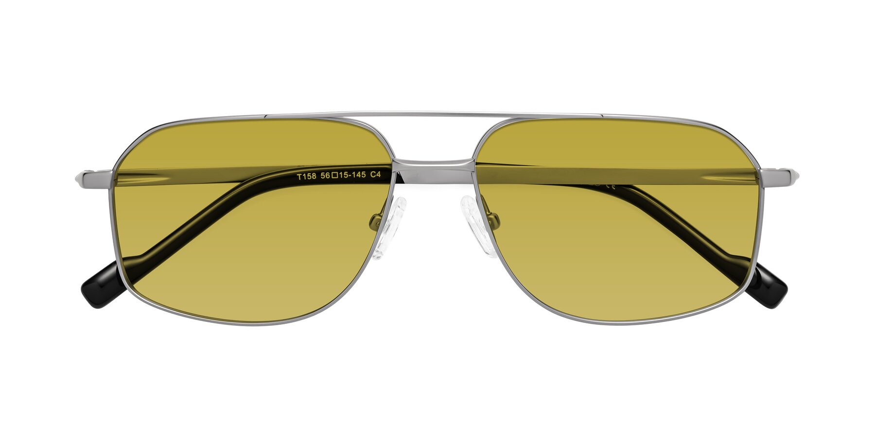 Folded Front of Perine in Silver with Champagne Tinted Lenses