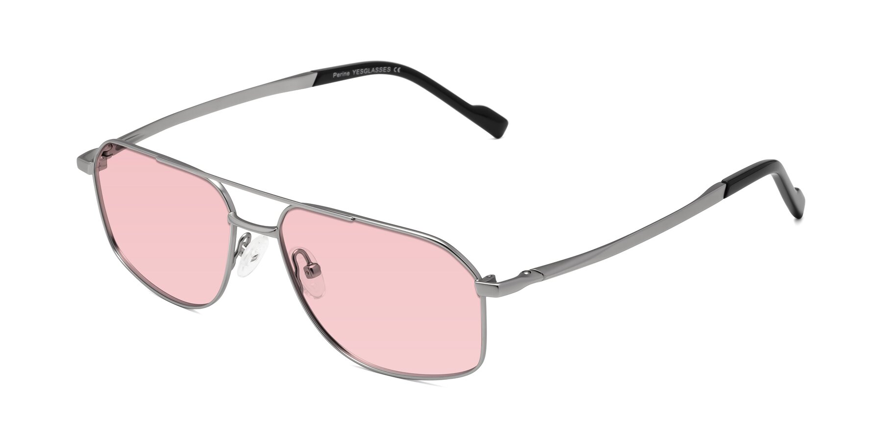 Angle of Perine in Silver with Light Garnet Tinted Lenses