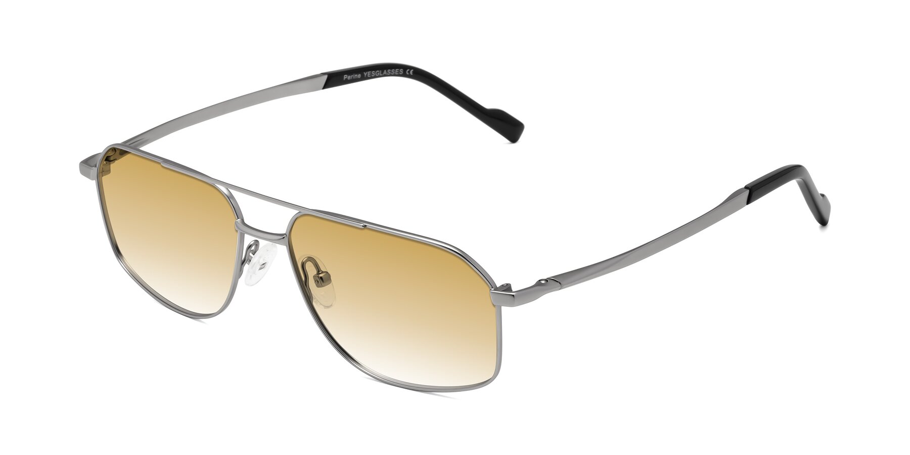 Angle of Perine in Silver with Champagne Gradient Lenses