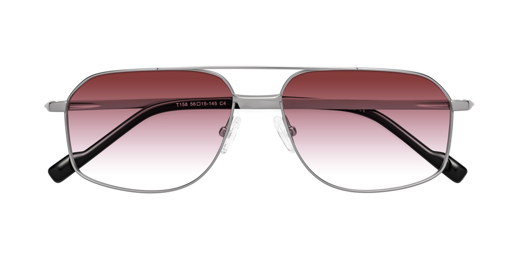 Folded Front of Perine in Silver with Garnet Gradient Lenses