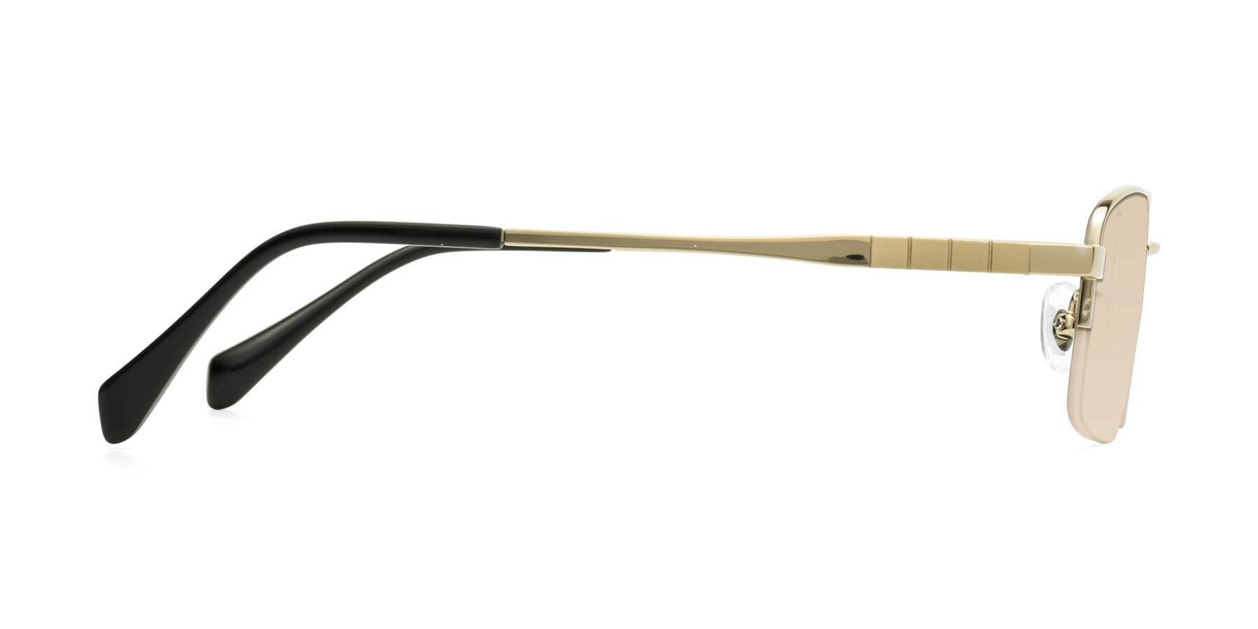 Side of Profile in Gold with Light Brown Tinted Lenses