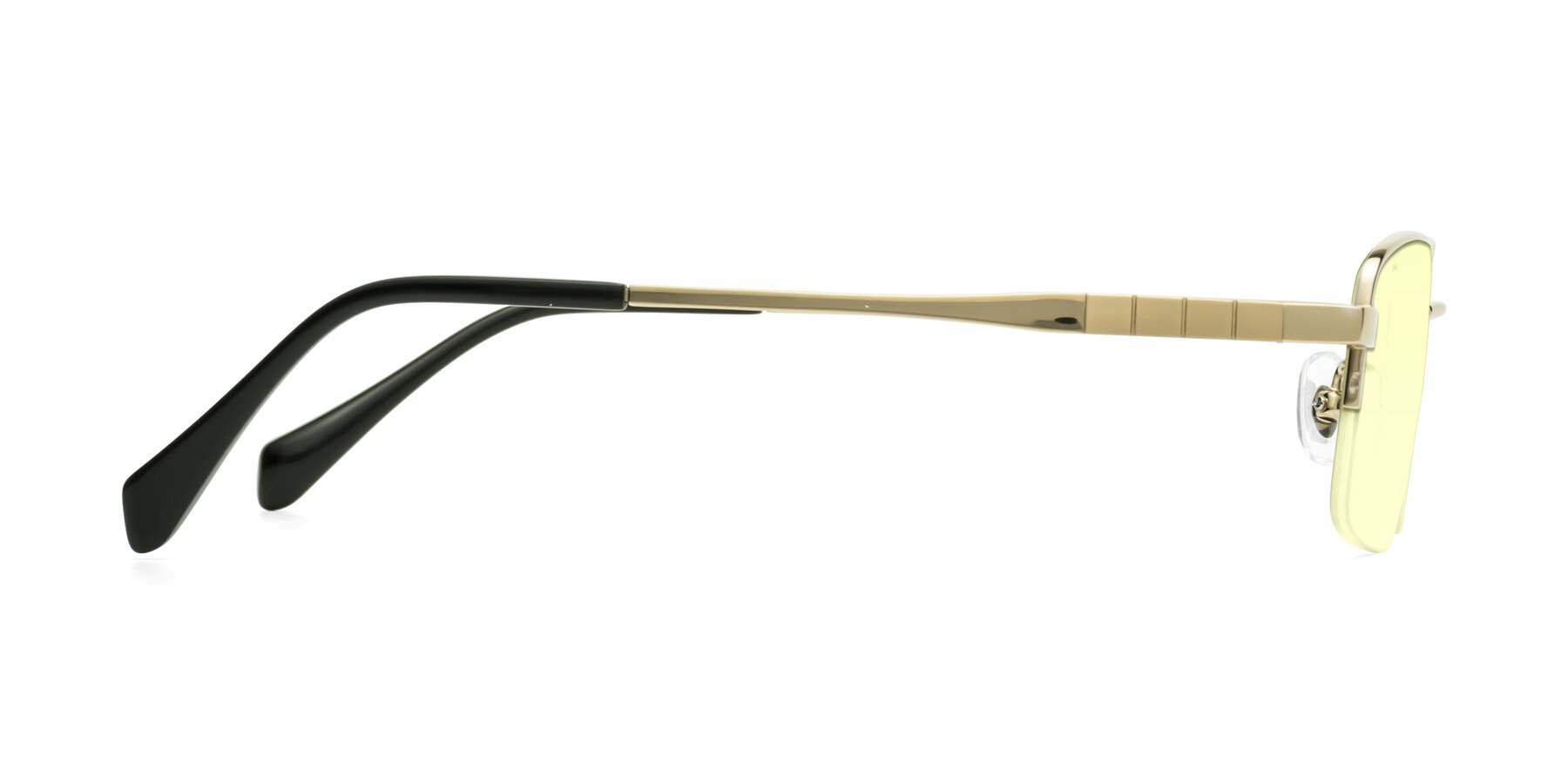 Side of Profile in Gold with Light Yellow Tinted Lenses