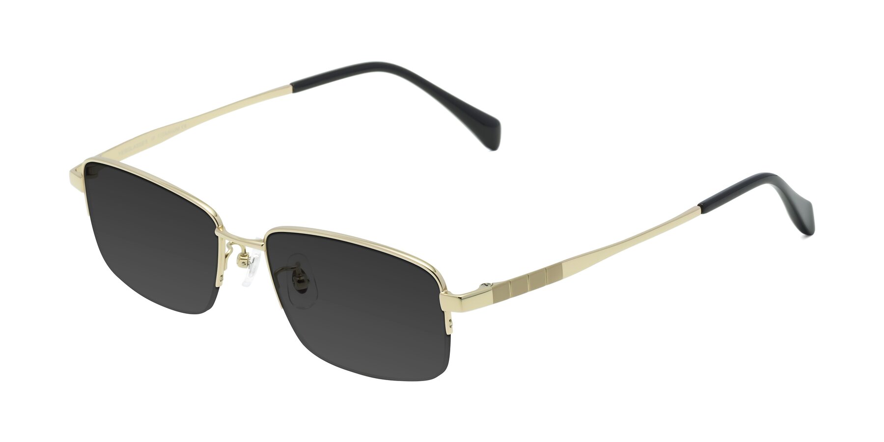 Angle of Profile in Gold with Gray Tinted Lenses