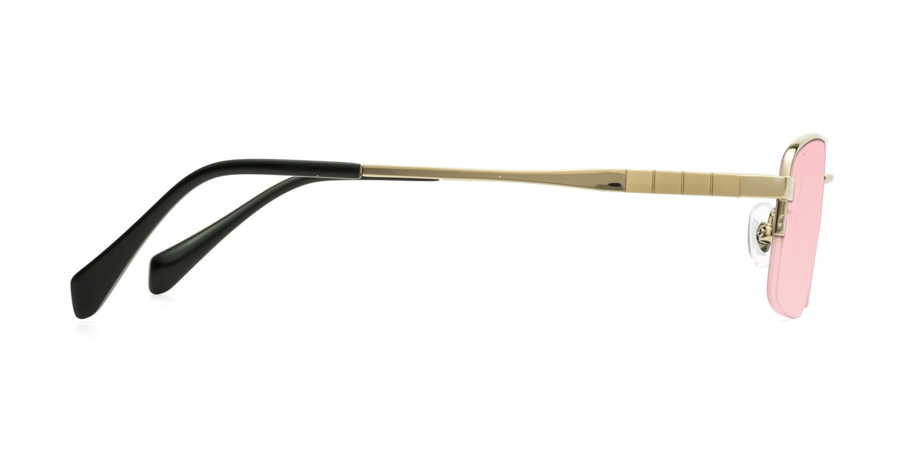 Side of Profile in Gold with Light Garnet Tinted Lenses