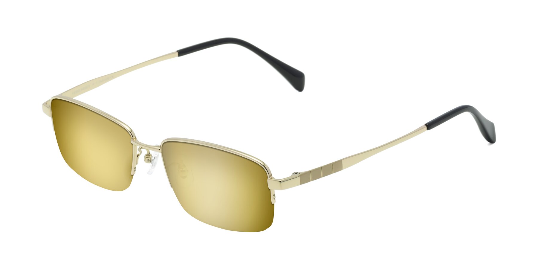 Angle of Profile in Gold with Gold Mirrored Lenses