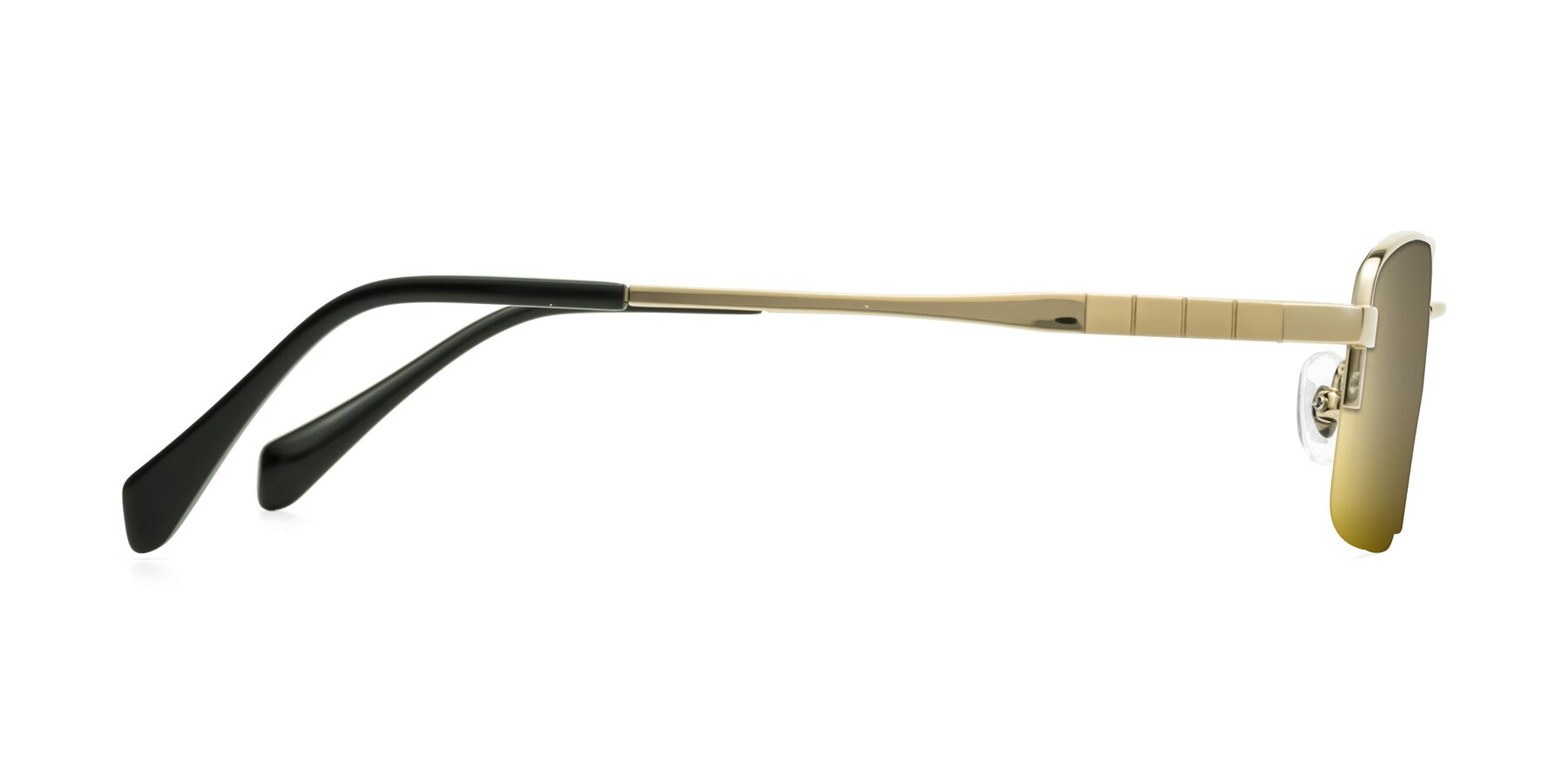 Side of Profile in Gold with Gold Mirrored Lenses