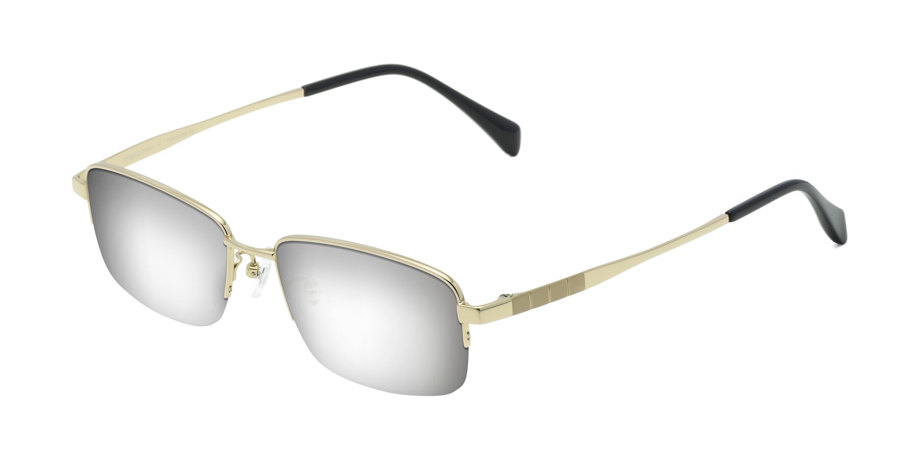 Angle of Profile in Gold with Silver Mirrored Lenses