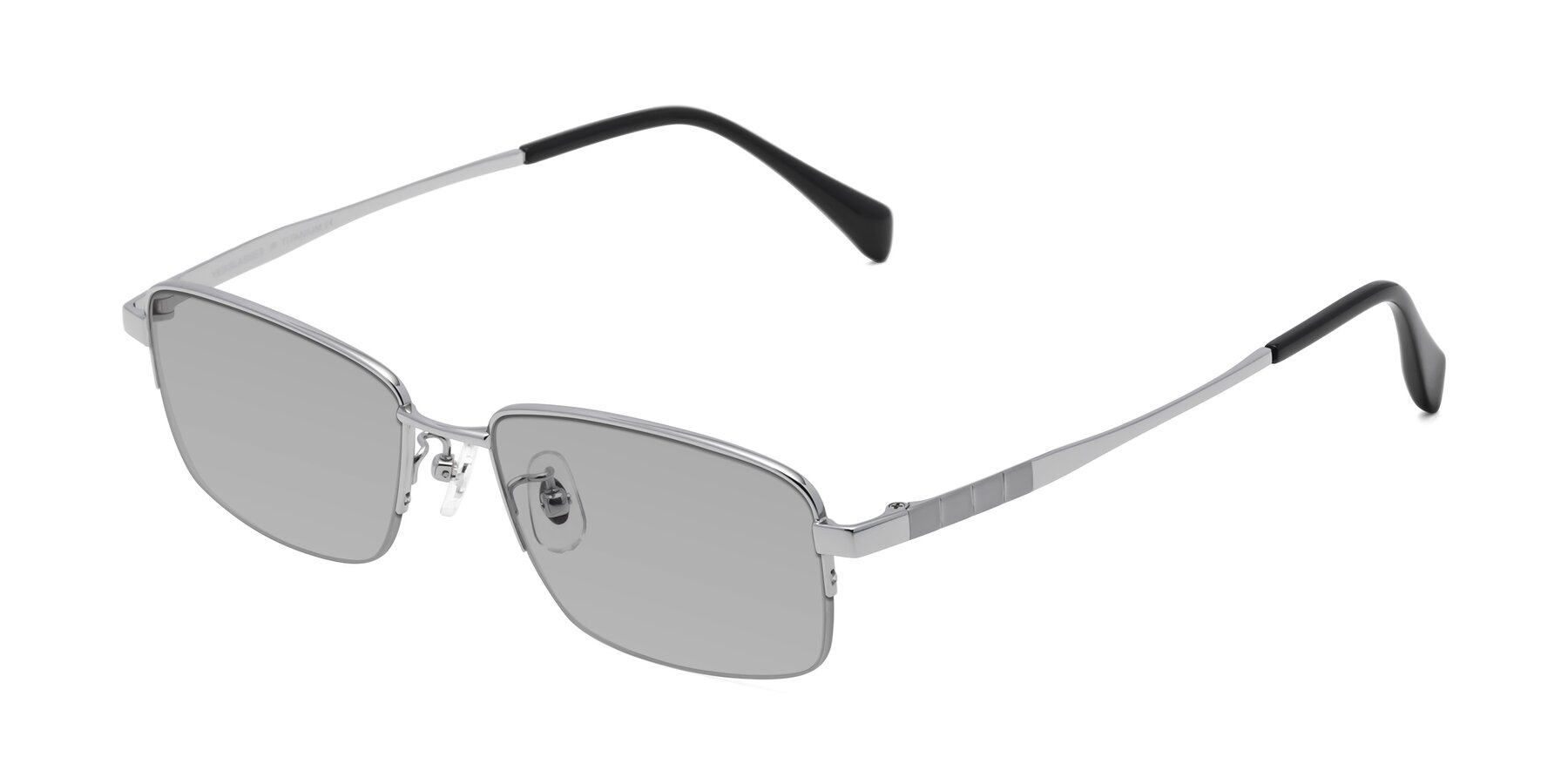 Angle of Profile in Silver with Light Gray Tinted Lenses