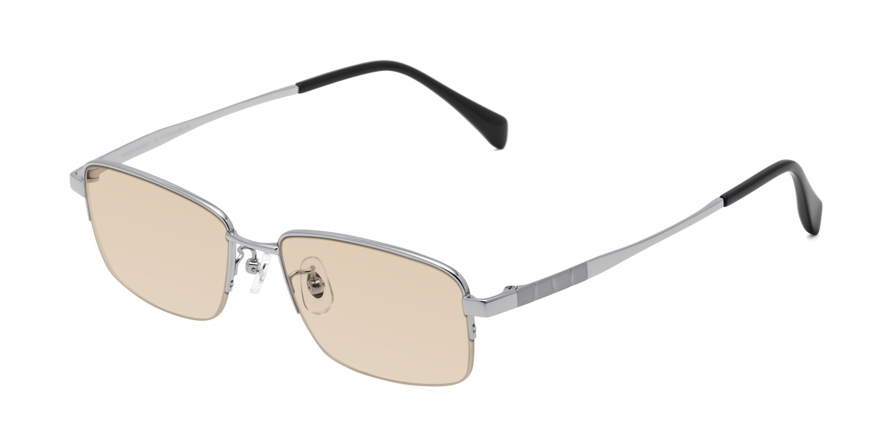 Angle of Profile in Silver with Light Brown Tinted Lenses