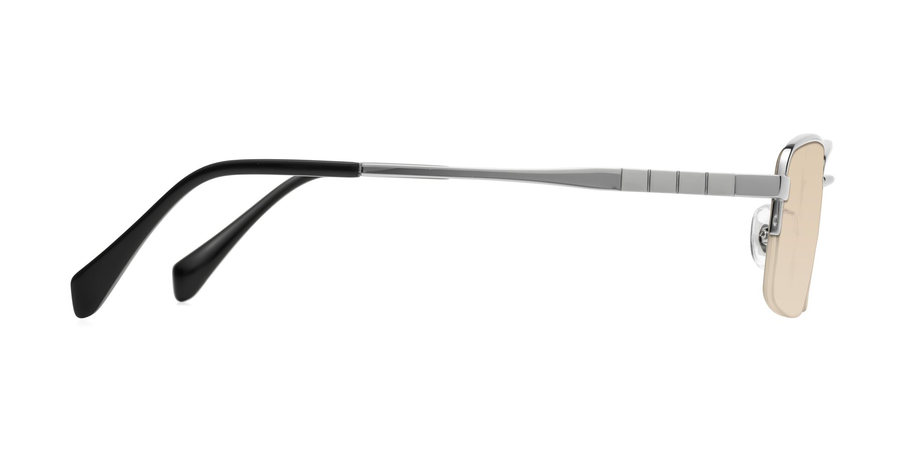 Side of Profile in Silver with Light Brown Tinted Lenses