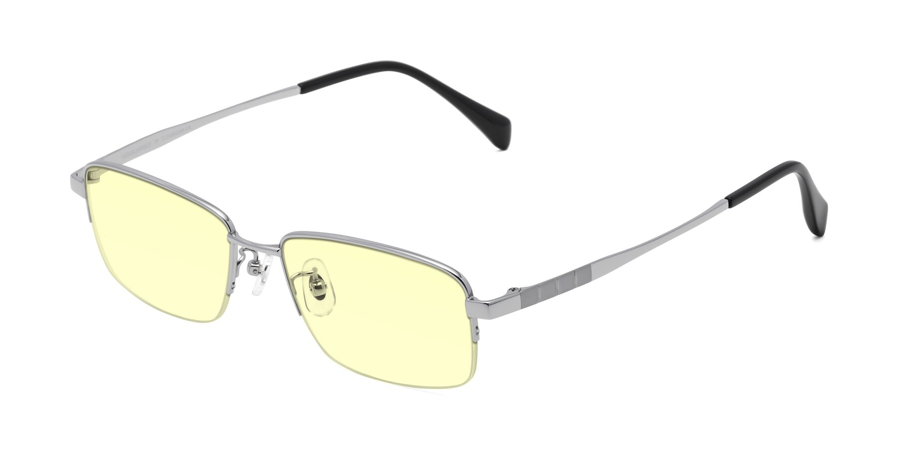 Angle of Profile in Silver with Light Yellow Tinted Lenses