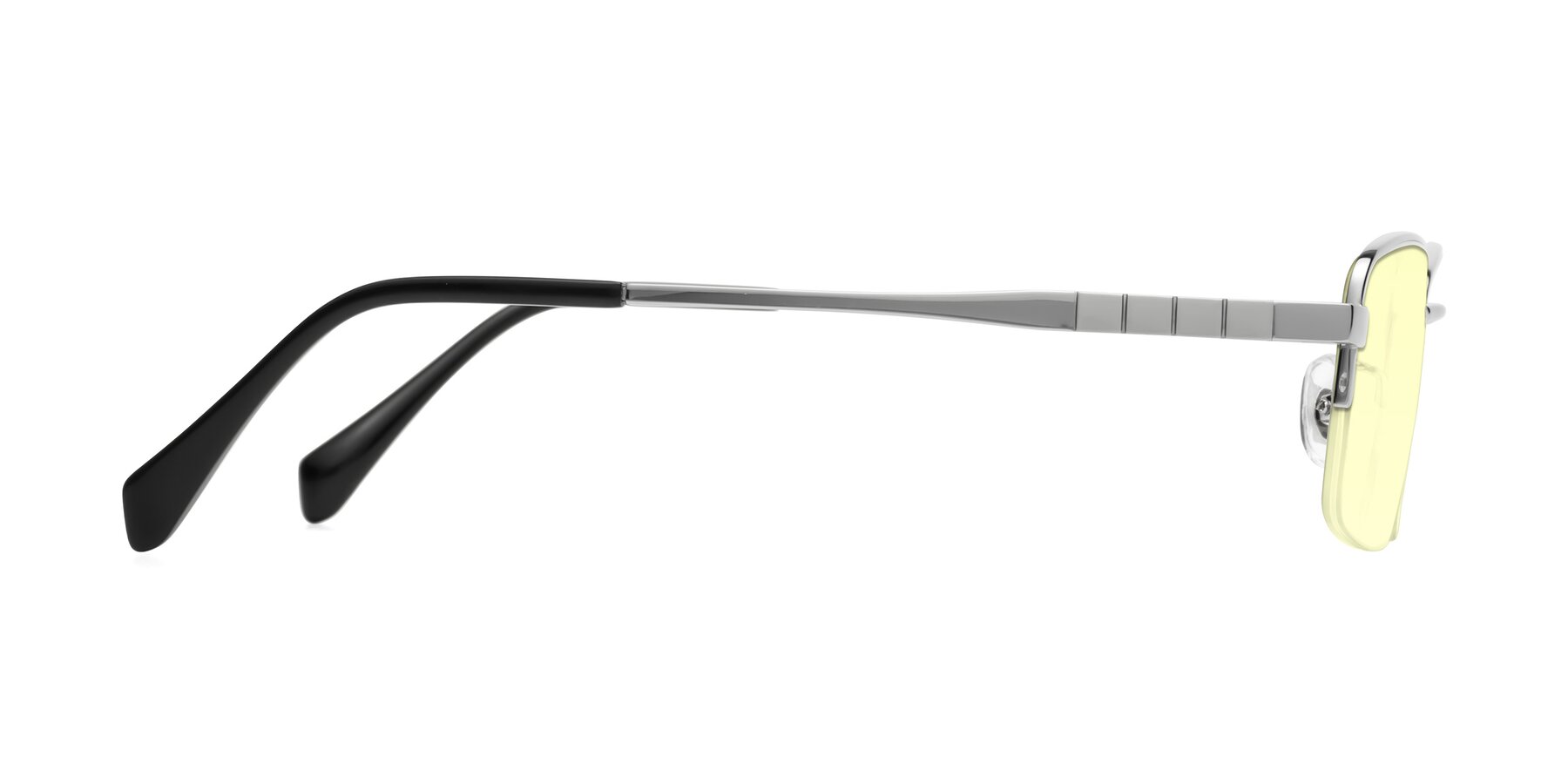 Side of Profile in Silver with Light Yellow Tinted Lenses