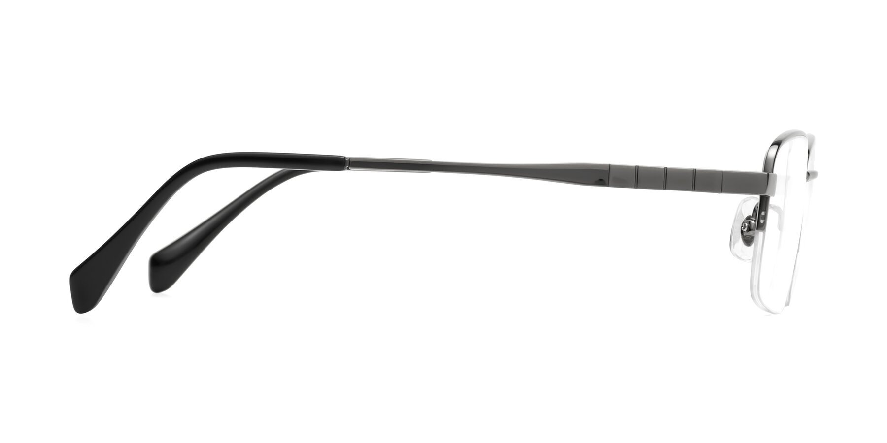 Side of Profile in Gunmetal with Clear Reading Eyeglass Lenses