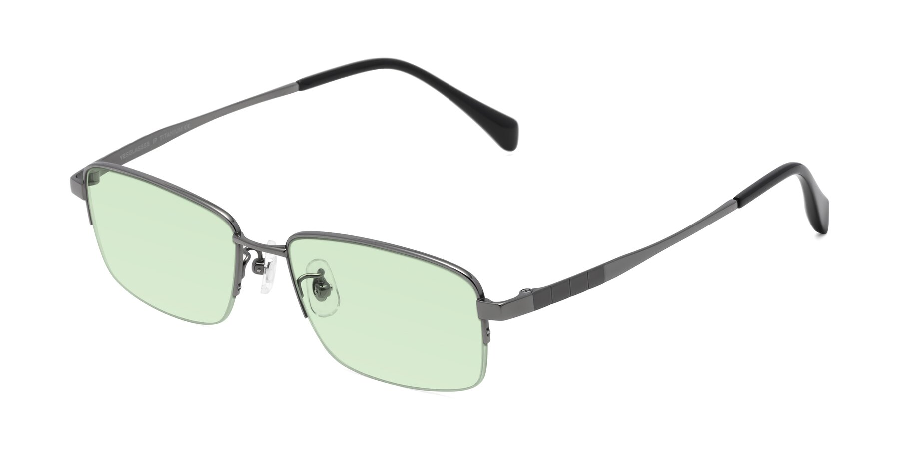 Angle of Profile in Gunmetal with Light Green Tinted Lenses