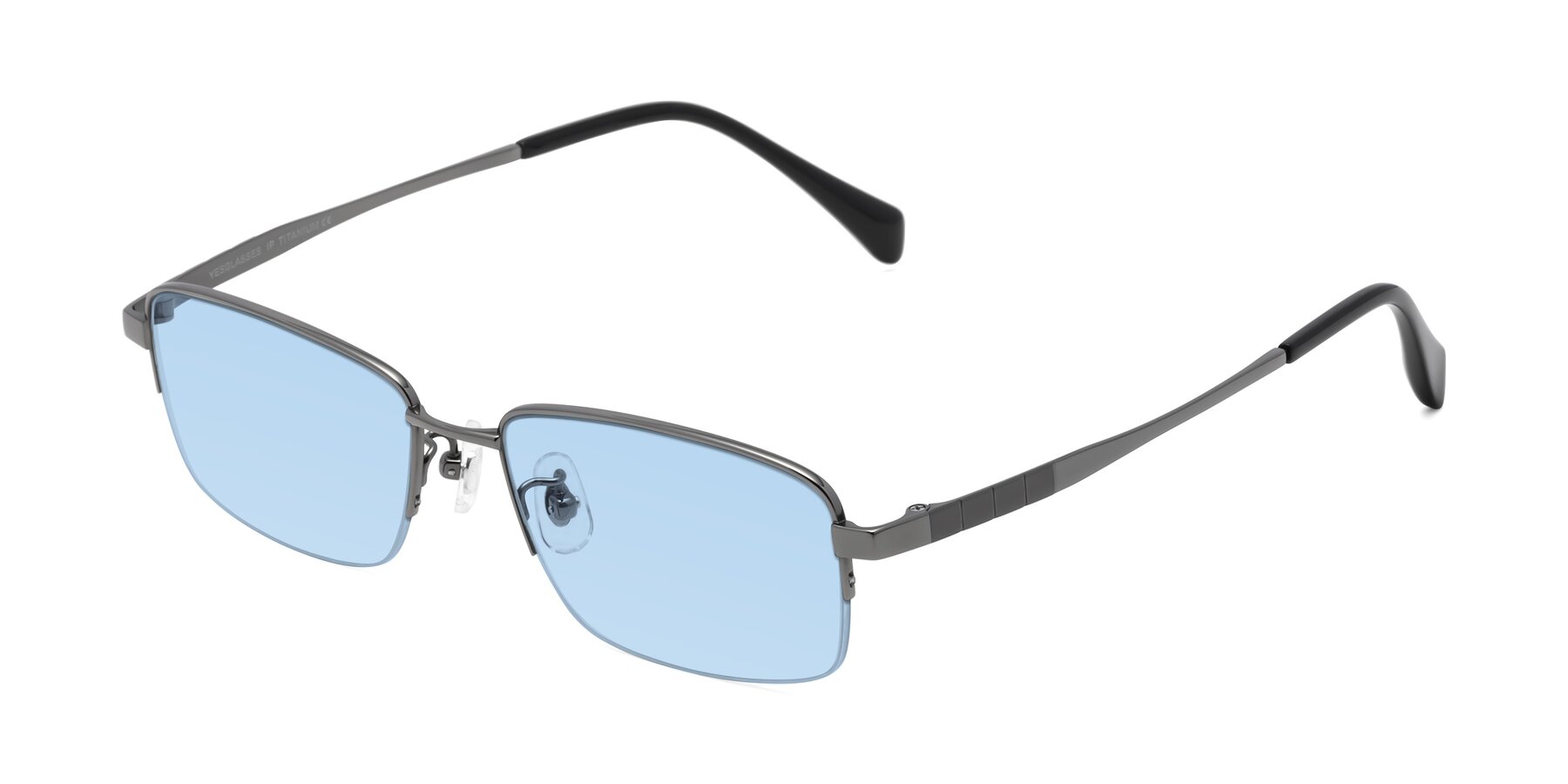 Angle of Profile in Gunmetal with Light Blue Tinted Lenses