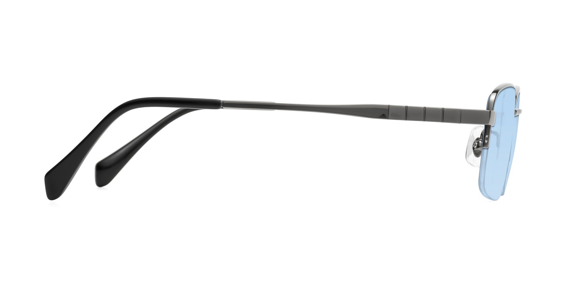 Side of Profile in Gunmetal with Light Blue Tinted Lenses