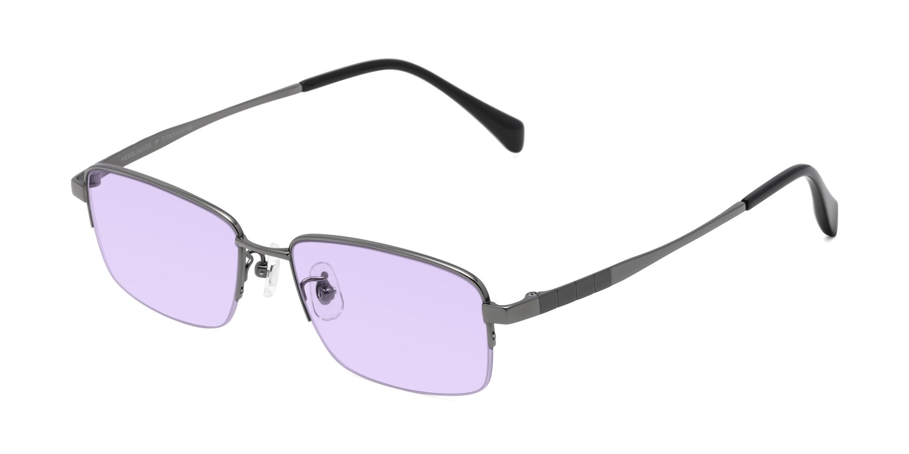 Angle of Profile in Gunmetal with Light Purple Tinted Lenses