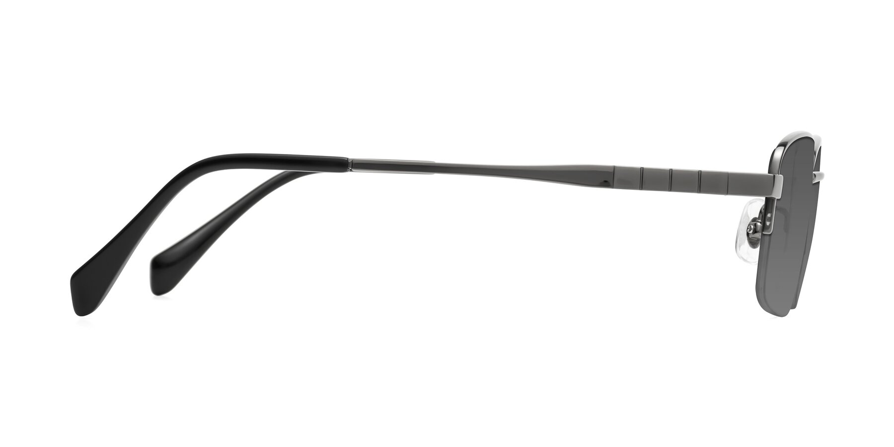 Side of Profile in Gunmetal with Medium Gray Tinted Lenses