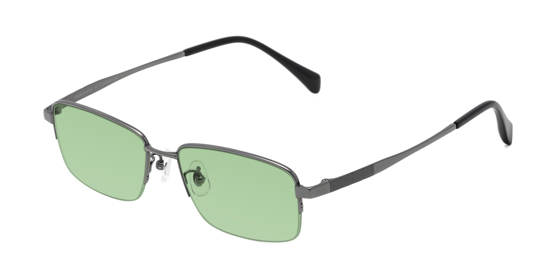 Angle of Profile in Gunmetal with Medium Green Tinted Lenses