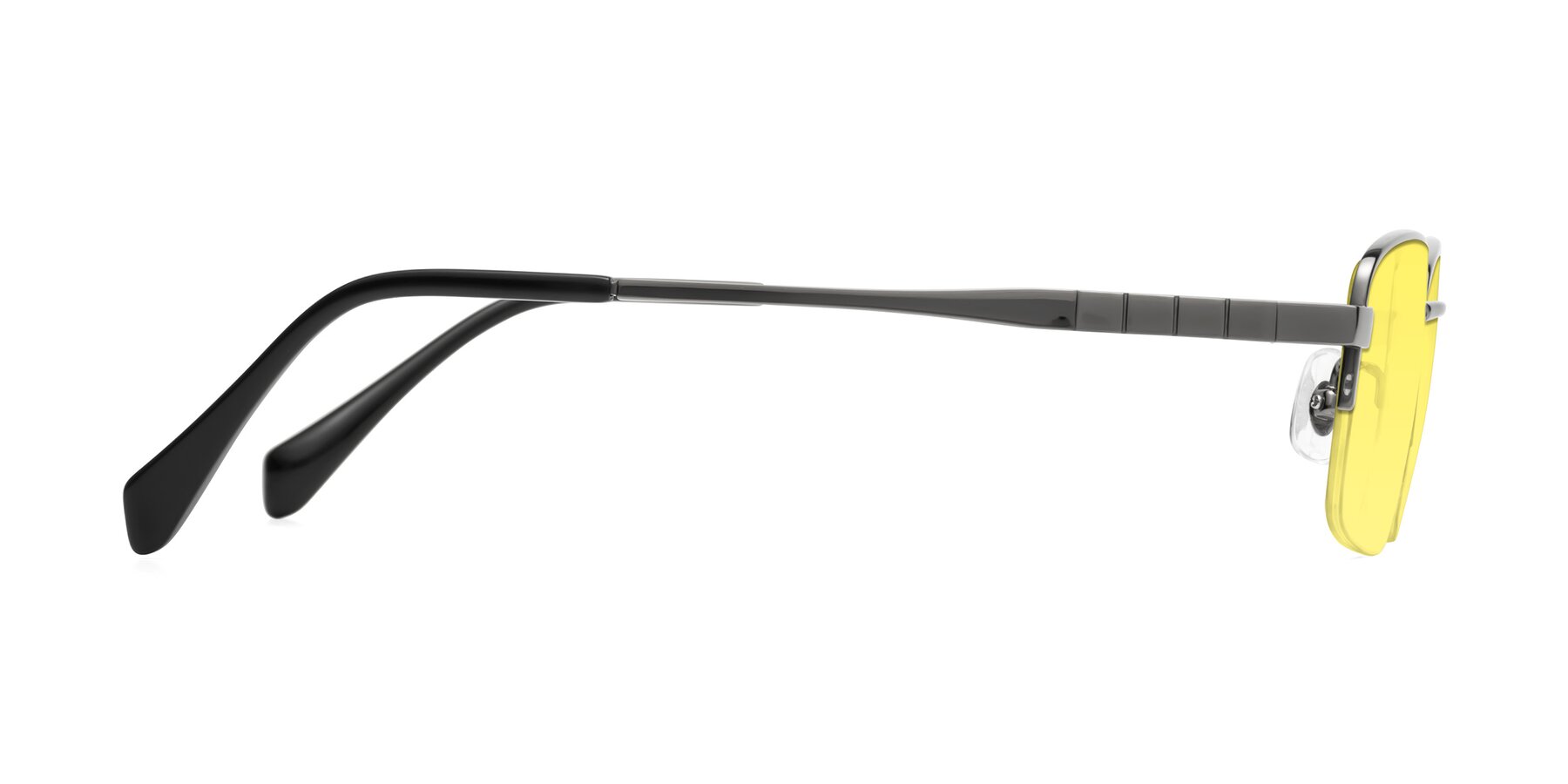 Side of Profile in Gunmetal with Medium Yellow Tinted Lenses