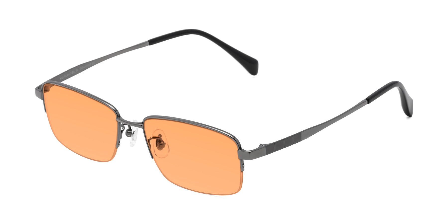 Angle of Profile in Gunmetal with Medium Orange Tinted Lenses