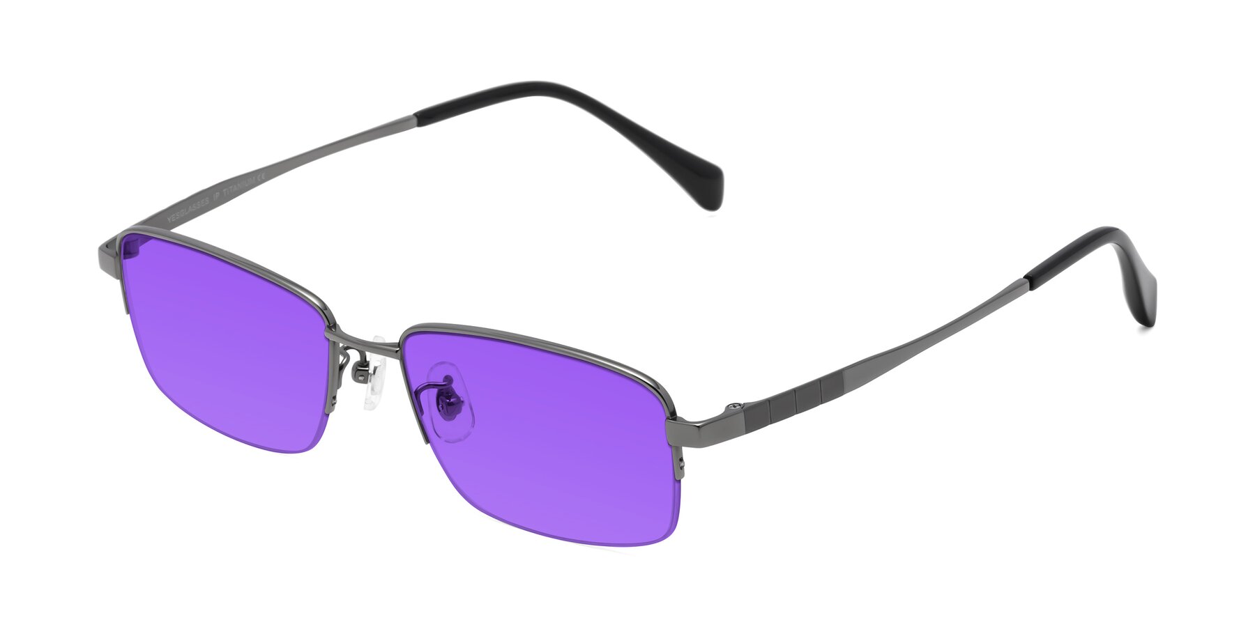 Angle of Profile in Gunmetal with Purple Tinted Lenses