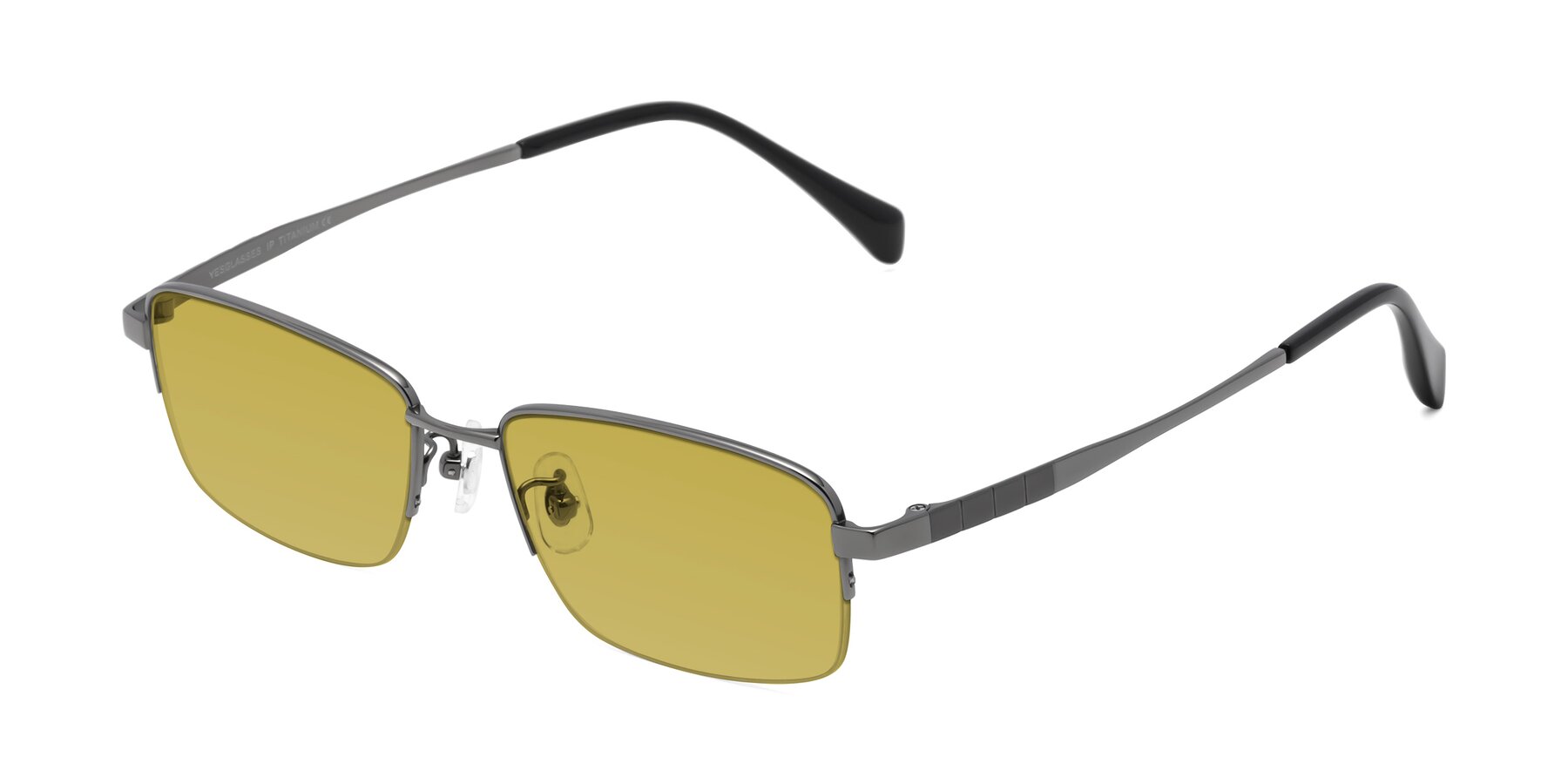 Angle of Profile in Gunmetal with Champagne Tinted Lenses