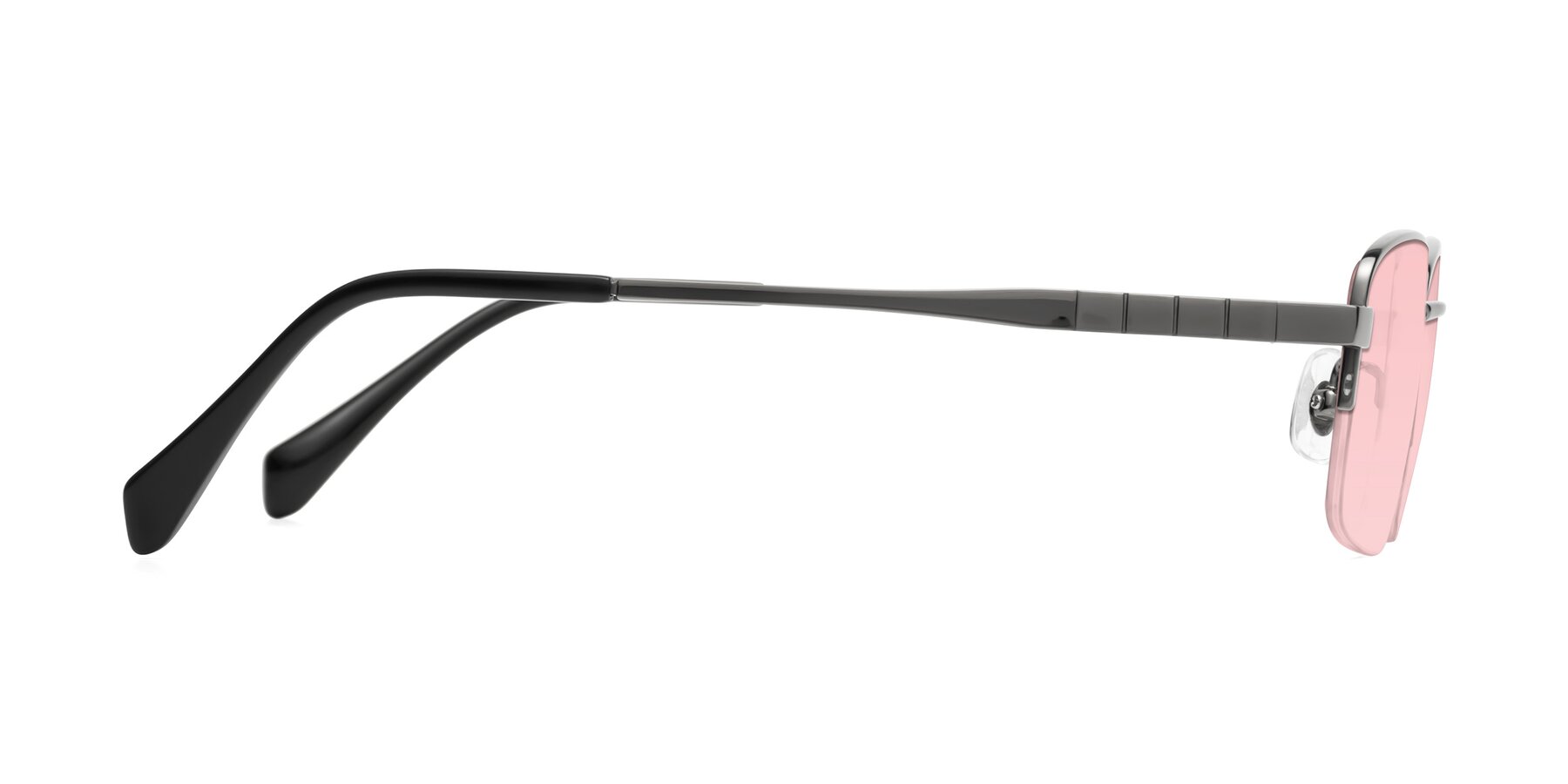 Side of Profile in Gunmetal with Light Garnet Tinted Lenses