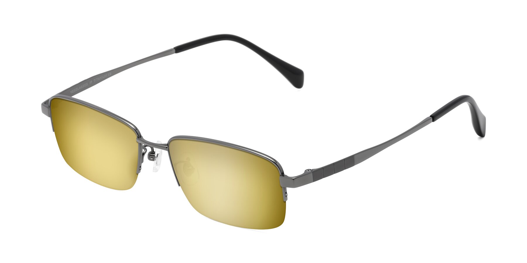 Angle of Profile in Gunmetal with Gold Mirrored Lenses