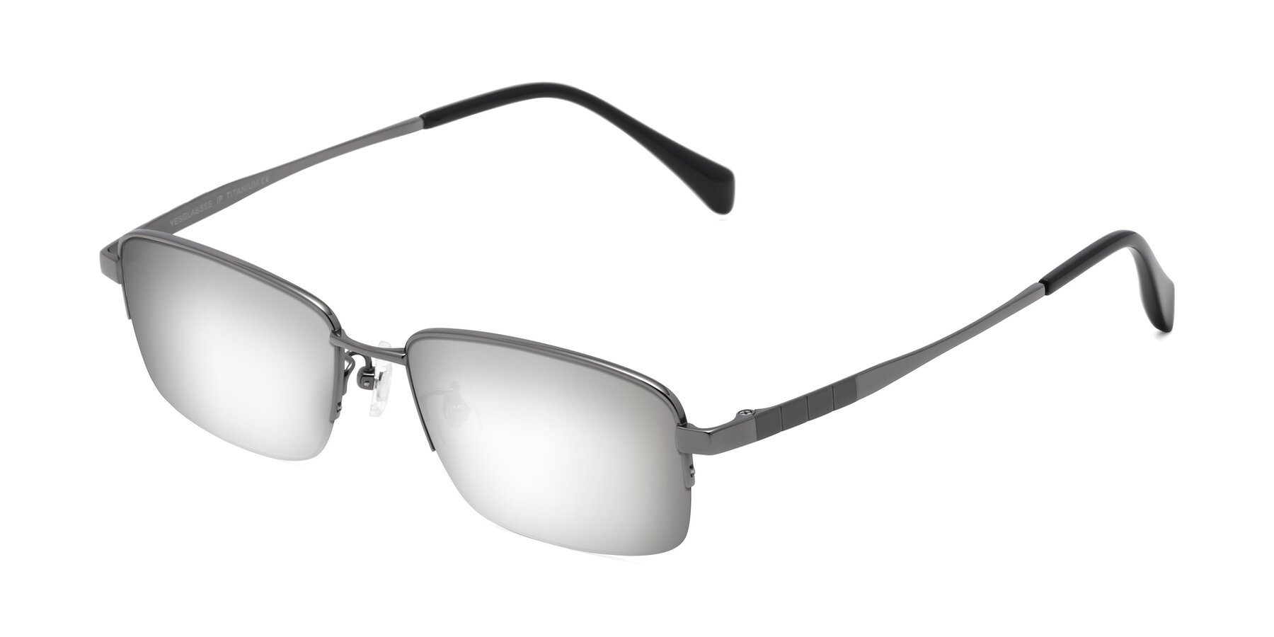 Angle of Profile in Gunmetal with Silver Mirrored Lenses