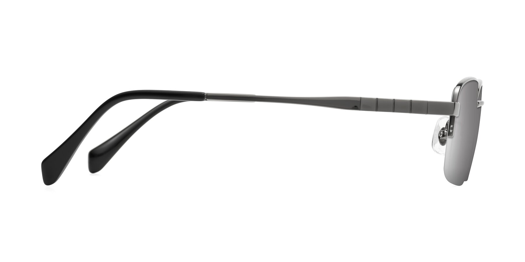 Side of Profile in Gunmetal with Silver Mirrored Lenses