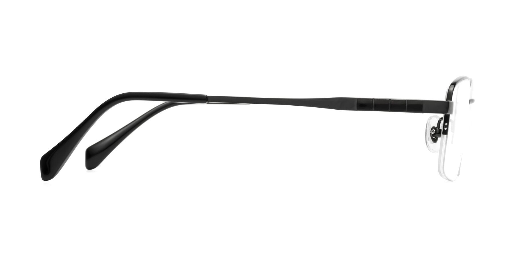 Side of Profile in Black with Clear Reading Eyeglass Lenses