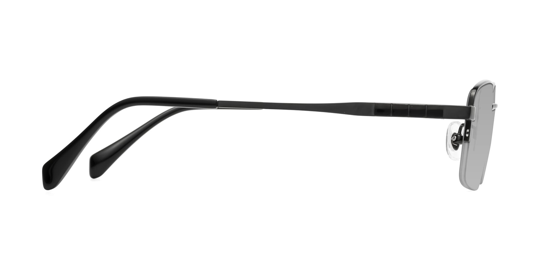 Side of Profile in Black with Light Gray Tinted Lenses