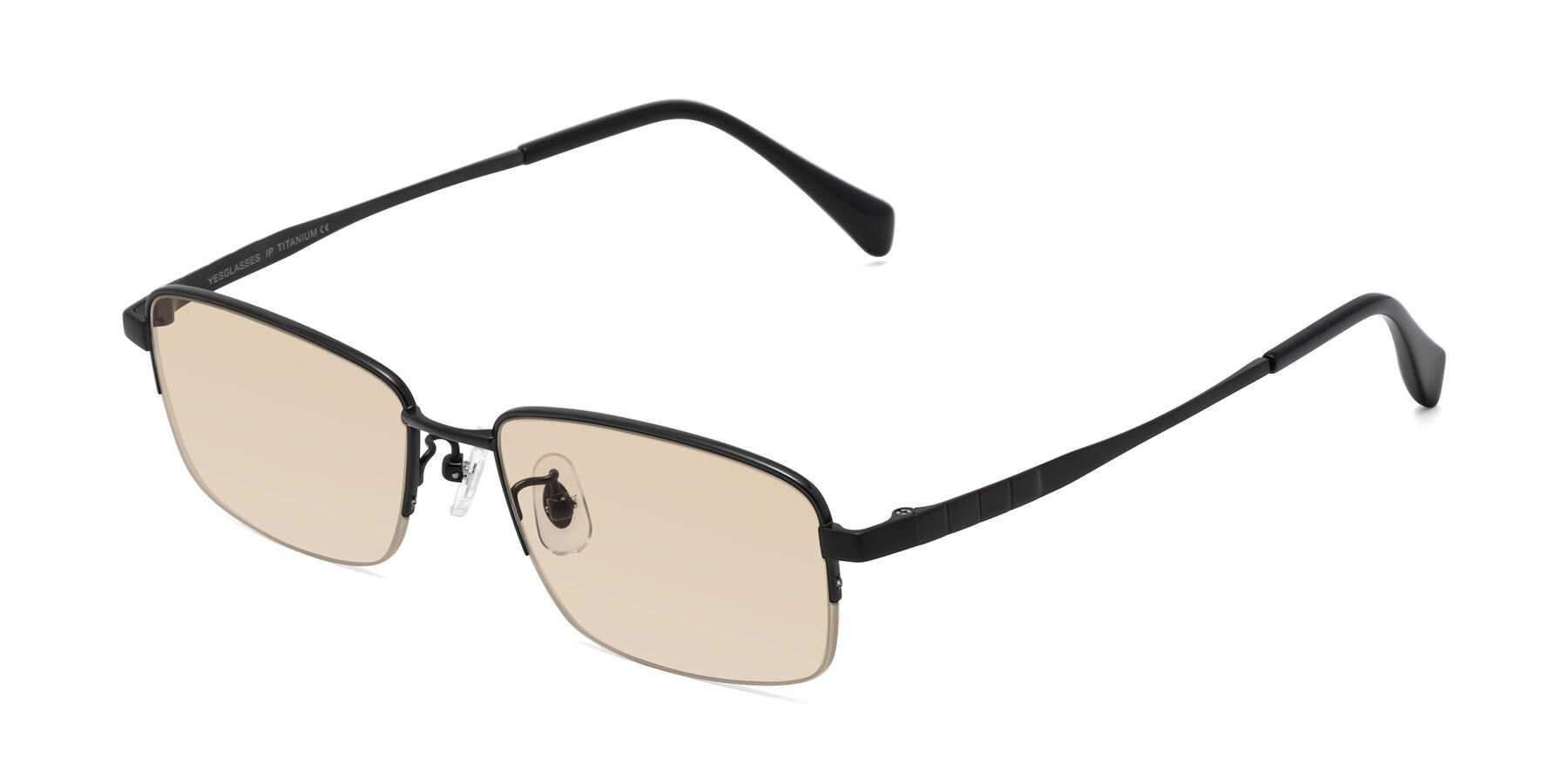 Angle of Profile in Black with Light Brown Tinted Lenses