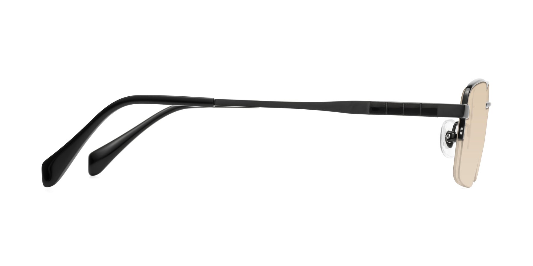 Side of Profile in Black with Light Brown Tinted Lenses