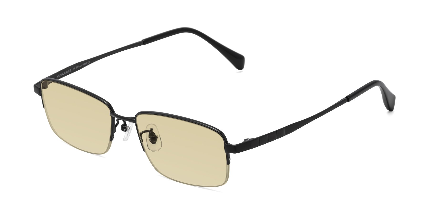 Angle of Profile in Black with Light Champagne Tinted Lenses