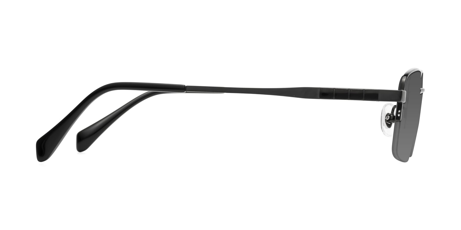 Side of Profile in Black with Medium Gray Tinted Lenses