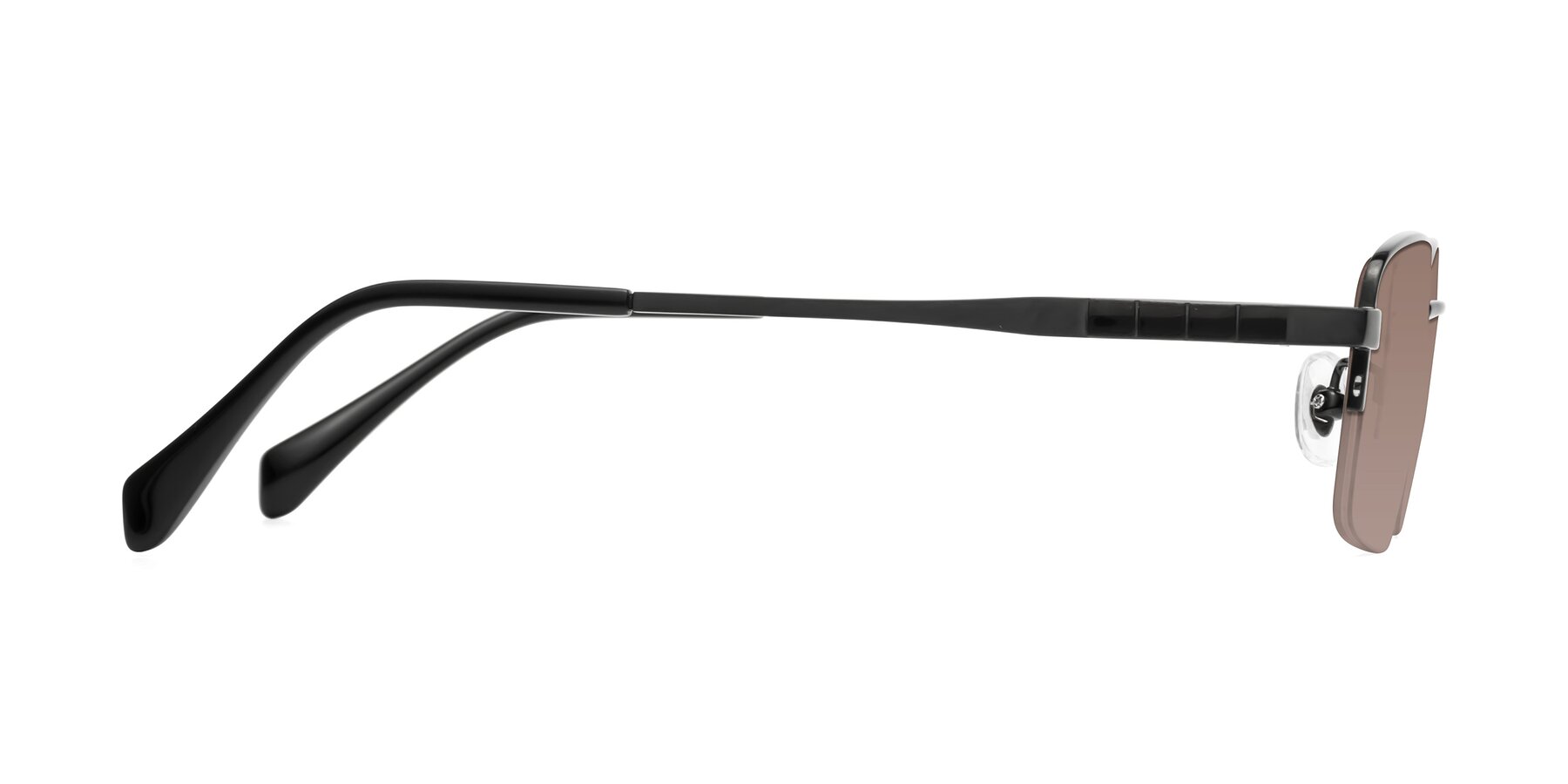 Side of Profile in Black with Medium Brown Tinted Lenses