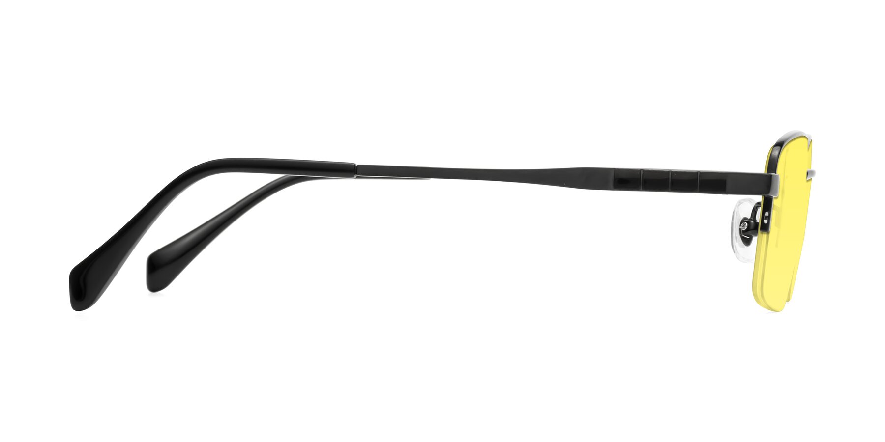 Side of Profile in Black with Medium Yellow Tinted Lenses