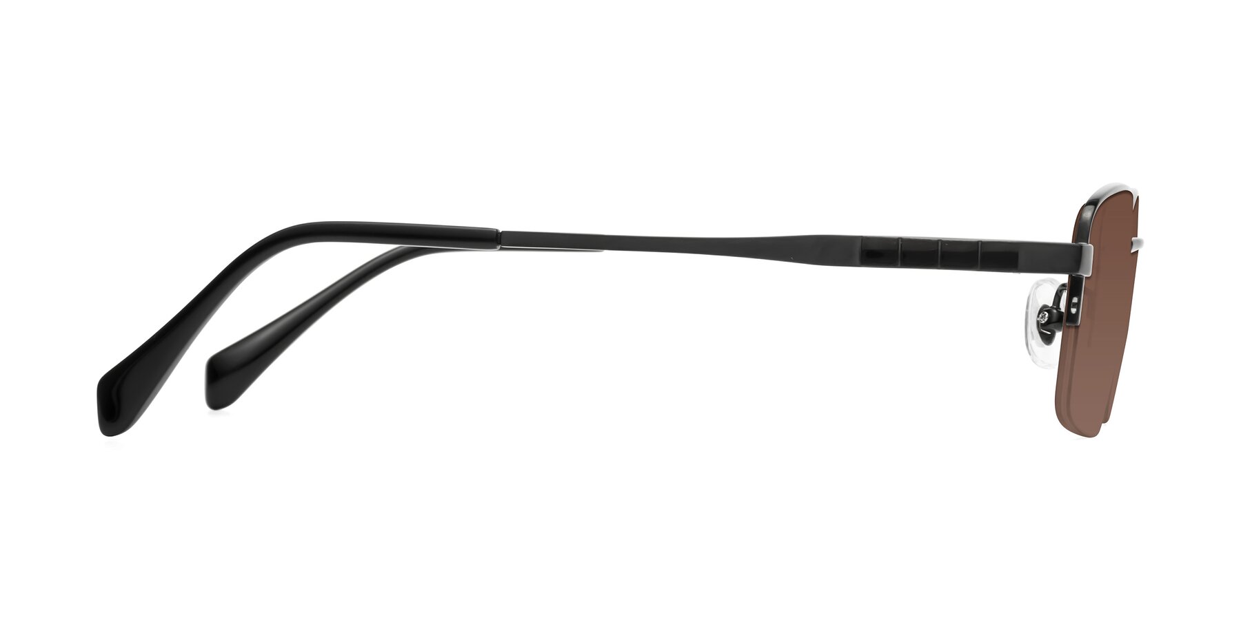 Side of Profile in Black with Brown Tinted Lenses