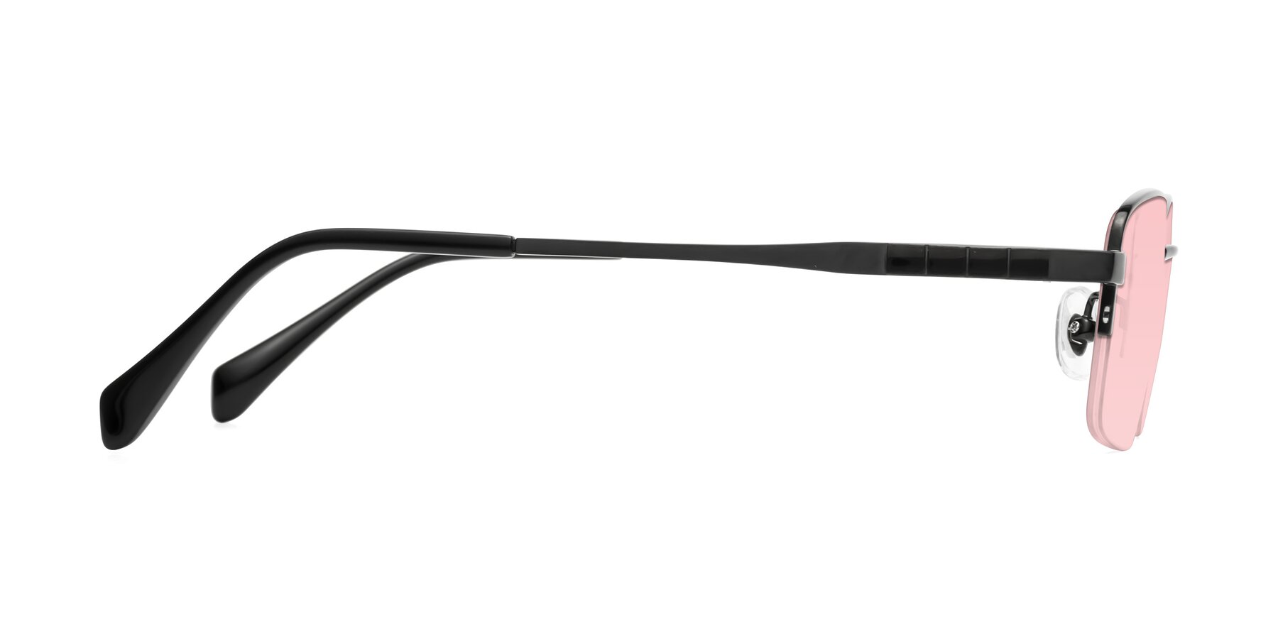 Side of Profile in Black with Light Garnet Tinted Lenses