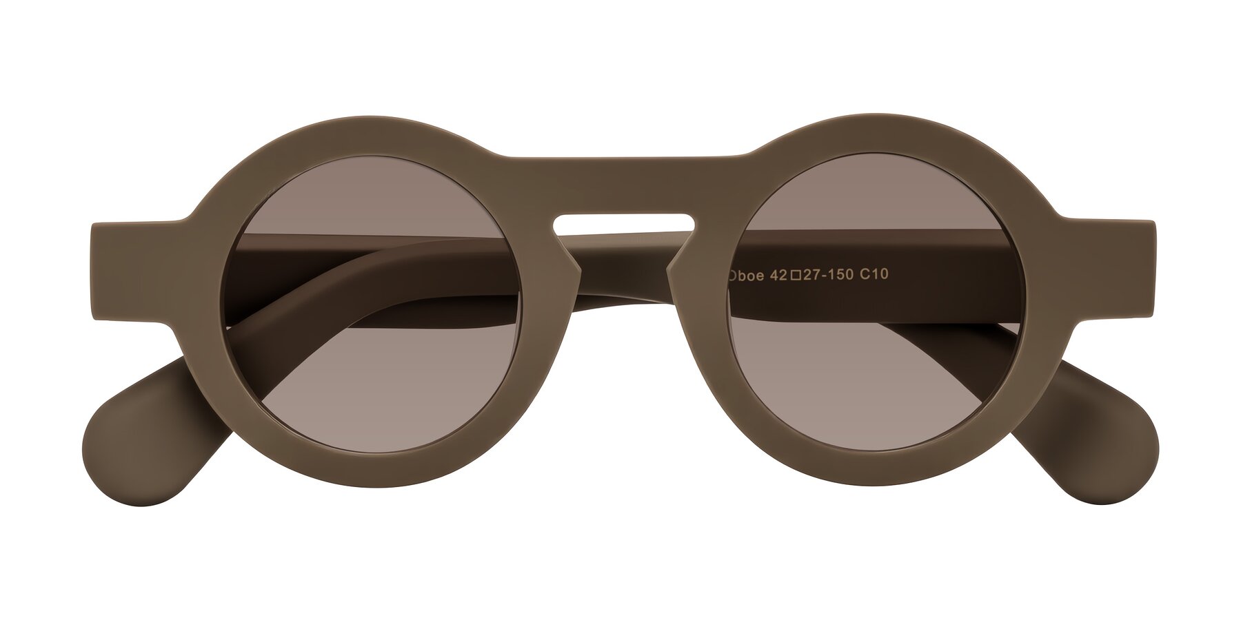 Folded Front of Oboe in Morning Coffee with Medium Brown Tinted Lenses