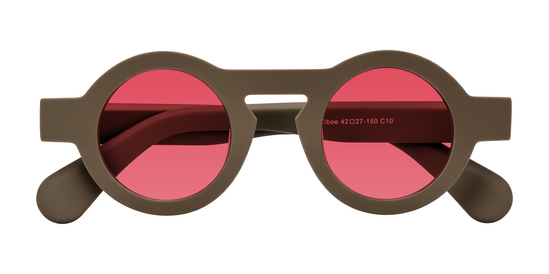 Folded Front of Oboe in Morning Coffee with Red Tinted Lenses