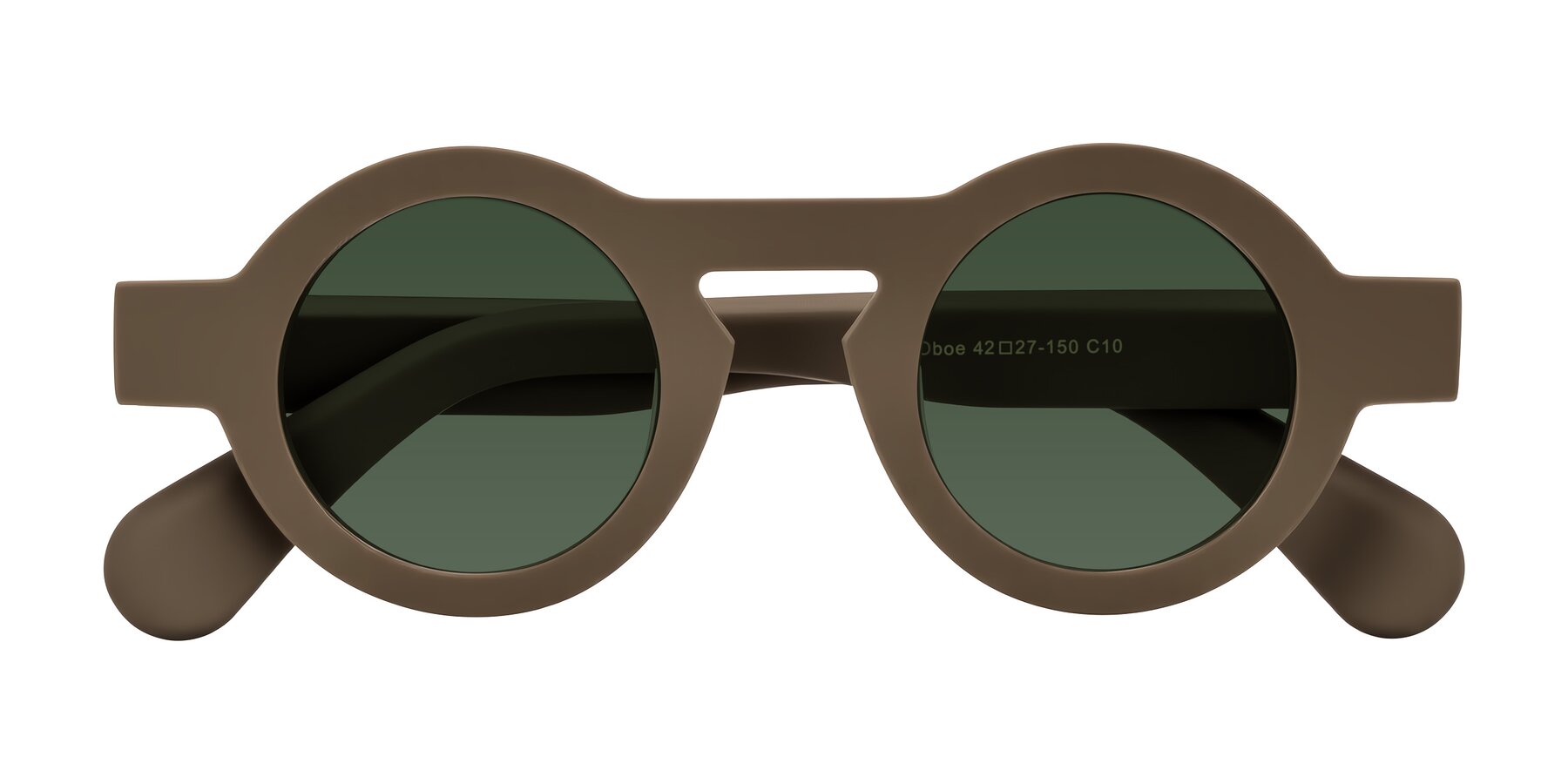 Folded Front of Oboe in Morning Coffee with Green Tinted Lenses