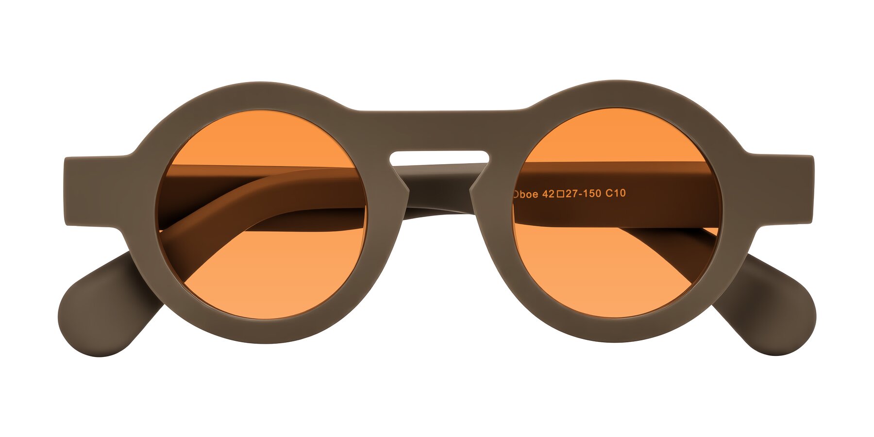Folded Front of Oboe in Morning Coffee with Orange Tinted Lenses